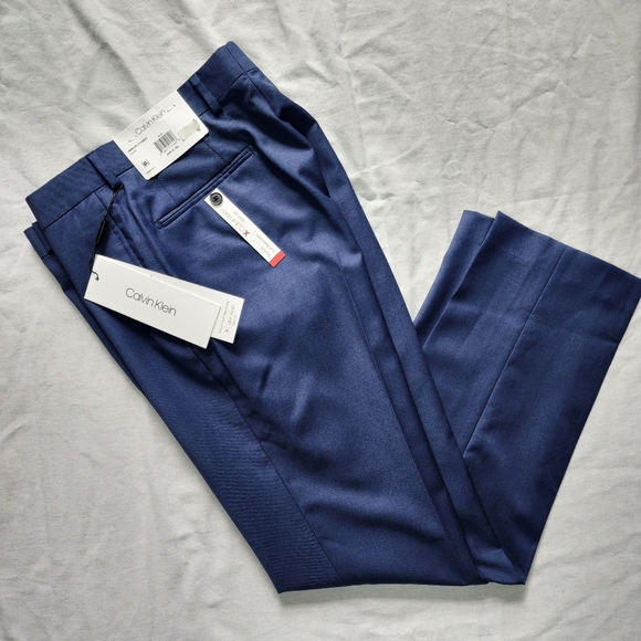 CALVIN KLEIN Blue Jerome Slim Fit Pant. NWT. - Picture 1 of 9